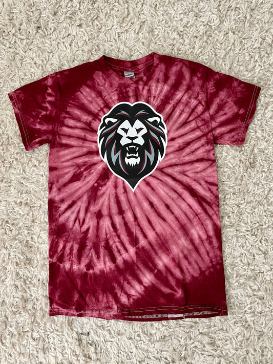 Maroon LION Tie Dye T-Shirt