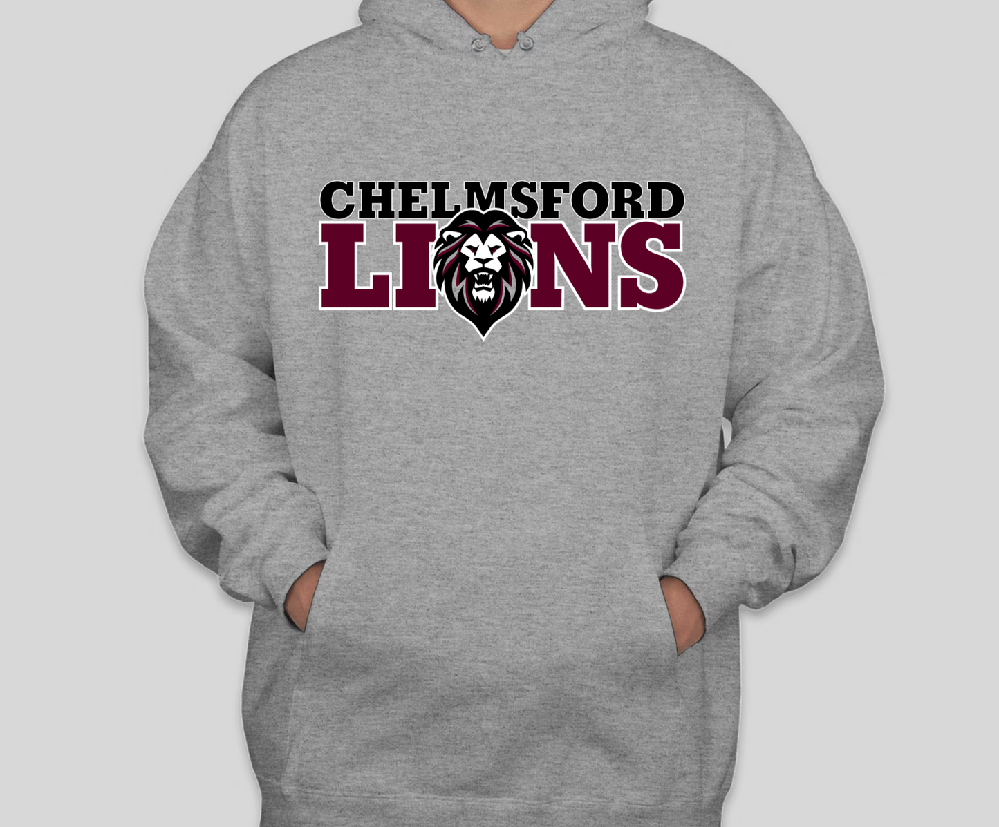 GREY Varsity Hooded Sweatshirt