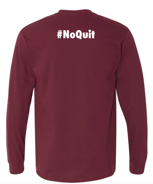 RUGBY MAROON Long Sleeve Cotton T-Shirt