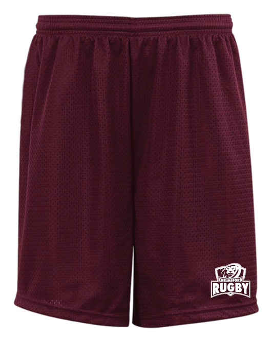 RUGBY MAROON Mesh Shorts